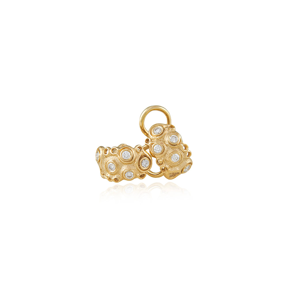 "Urchin" clip back earrings