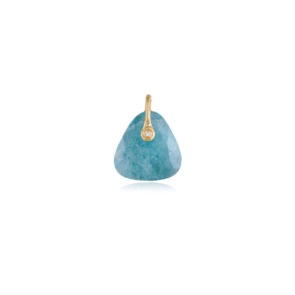 aquamarine slice pendant