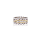 Platinum  and 18K Gold Ring with Channel Set Diamonds