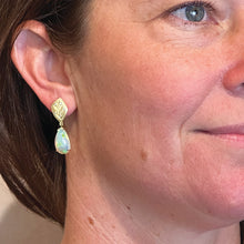 Pear-Shaped Ethiopian Opal Drop Earrings