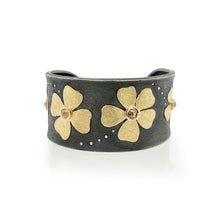 4 petal rose cut diamond cuff