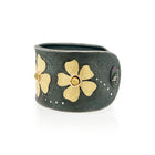 Flower Petal Bracelet with Rose Cut Diamonds
