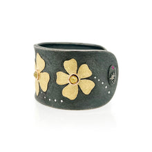 Flower Petal Bracelet with Rose Cut Diamonds