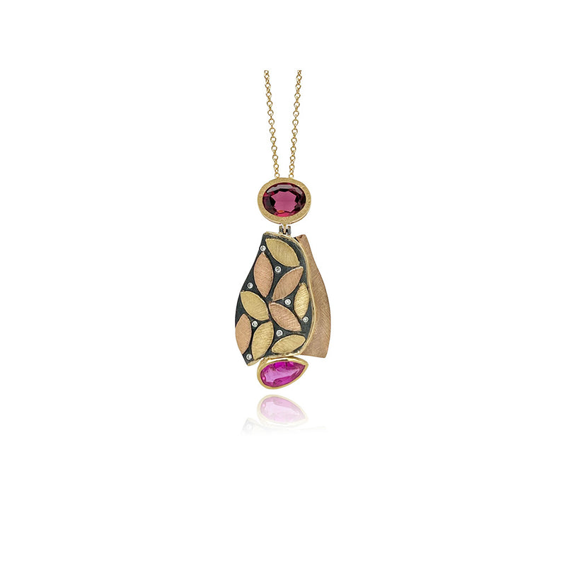 Rhodolite Garnet and Pink Sapphire Pendant