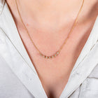 Petite Textile Silver Diamond Necklace