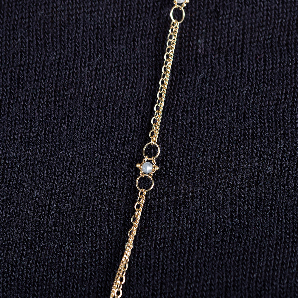 Whisper Chain Silver Diamond Necklace
