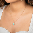 One-Of-A-Kind Large Tear Drop-Shaped Ethiopian Opal Necklace