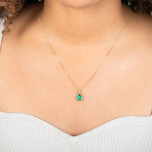 One-Of-A-Kind Tear Drop-Shaped Emerald Necklace
