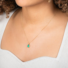 One-Of-A-Kind Tear Drop-Shaped Emerald Necklace