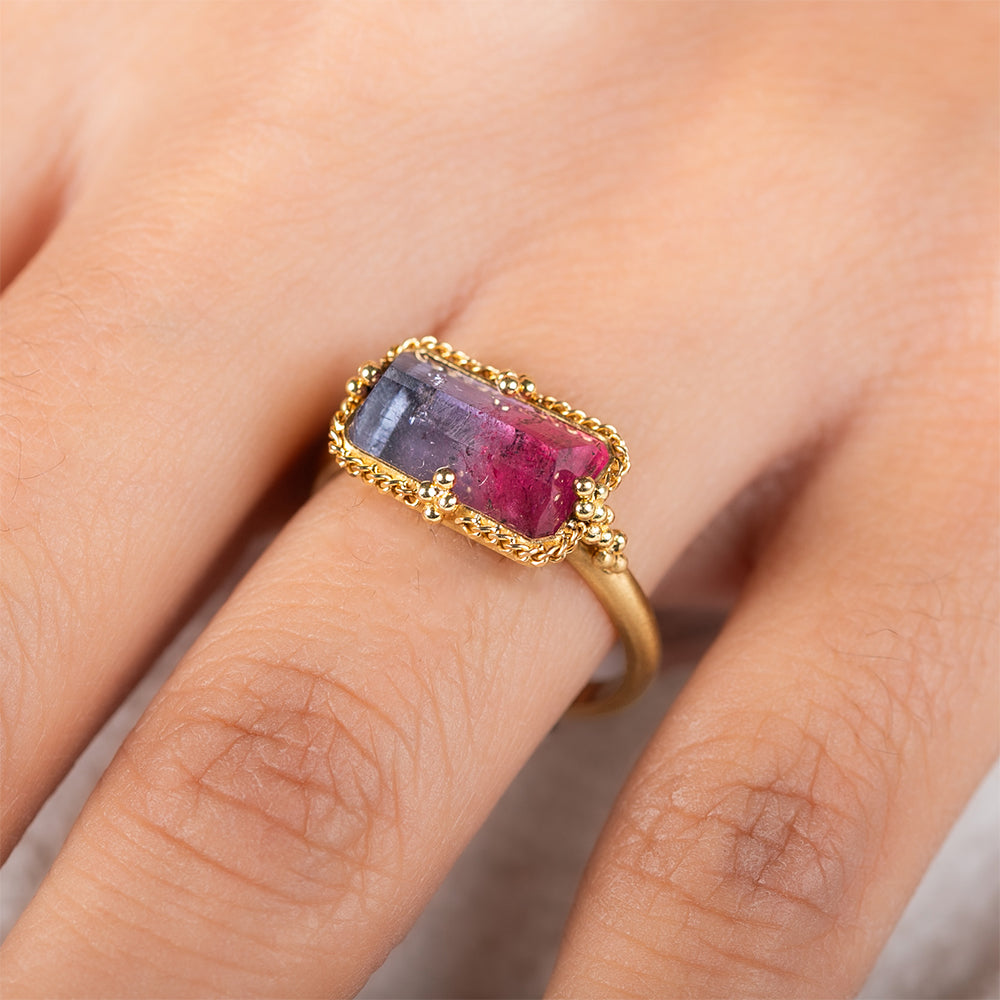 One-Of-A-Kind Bi-Color Tourmaline Ring