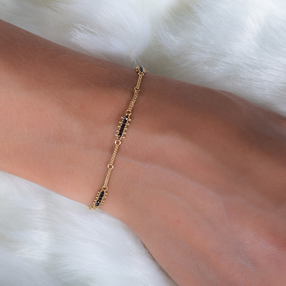Textile Station Black Diamond Bracelet