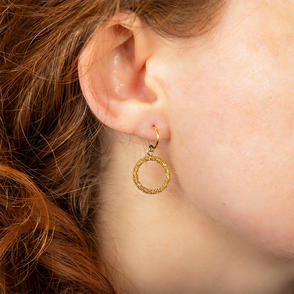 Stardust Small Circle Earrings