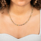 Woven Natural Multicolored Diamond Necklace