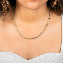 Woven Natural Multicolored Diamond Necklace