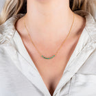 Petite Textile Emerald Necklace
