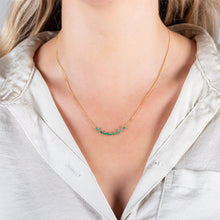 Petite Textile Emerald Necklace