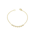 Petite Textile freshwater pearl bracelet, approximately 0.65 cttw, chain is 18k yellow gold and is ___" long.