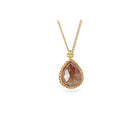 Rust Colored Diamond Pendant Necklace