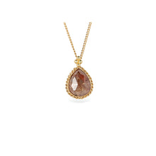 Rust Colored Diamond Pendant Necklace
