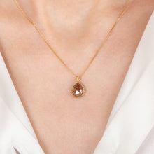 Rust Colored Diamond Pendant Necklace