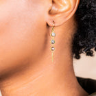Textile Drop Labradorite Earrings