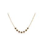Petite Textile black diamond necklace, 0.7 cts, chain is 18k yellow gold and is __" long.