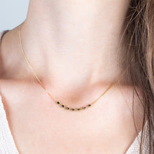 Petite Textile Black Diamond Necklace