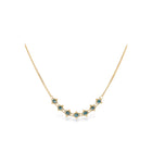 Petite Textile blue diamond necklace, approximately 0.7 cttw, chain is 18k yellow gold and is __" long.