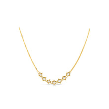 Petite Textile freshwater pearl necklace, approximately 0.65 cts, chain is 18k yellow gold and is ___" long.