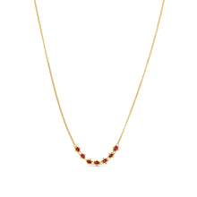 Petite Textile Ruby Necklace