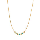 Petite Textile Turquoise Necklace