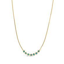 Petite Textile Turquoise Necklace