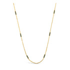 Textile Station Double Chain Blue Diamond Necklace