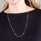 Textile Station Double Chain Blue Diamond Necklace