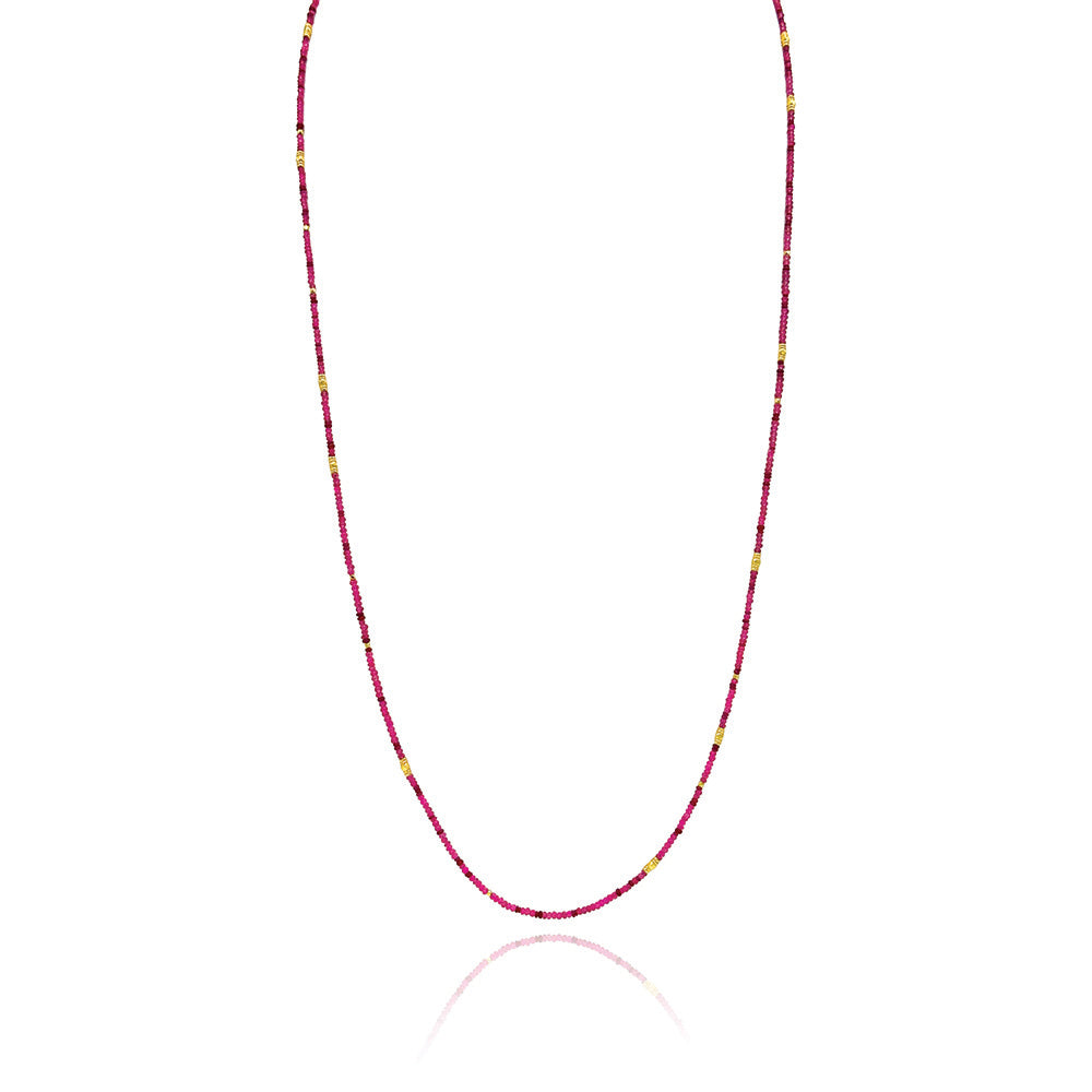 Multi-Wrap Ruby and Red Spinel Bracelet