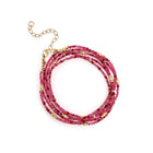 Multi-Wrap Ruby and Red Spinel Bracelet
