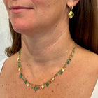 Carved emerald leaf necklace