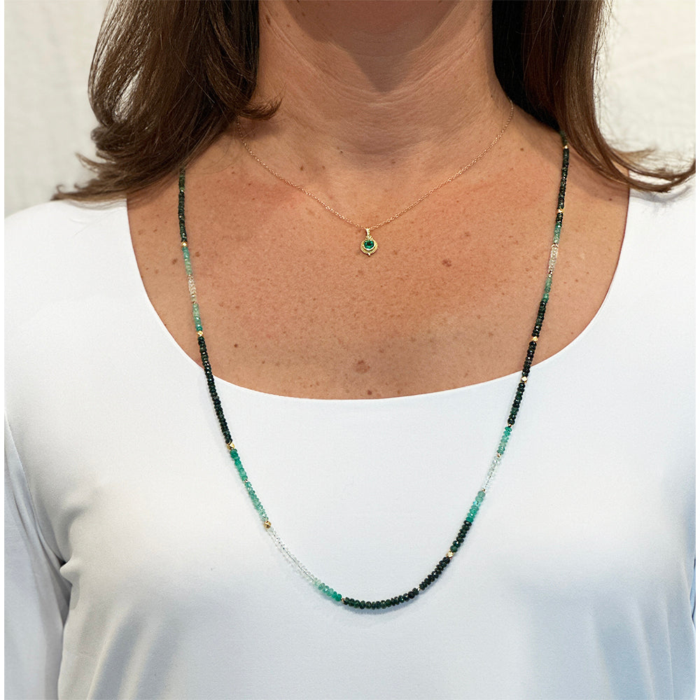 ombre emerald necklace