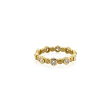 18K "Double Bubble Stacking Ring with Diamonds