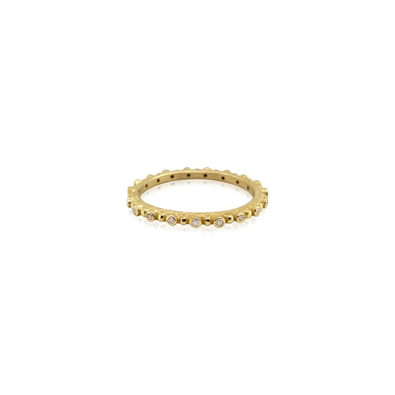 "Pins and Needles" Ring with White Diamonds