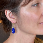 Faceted Pagoda Lapis Earrings