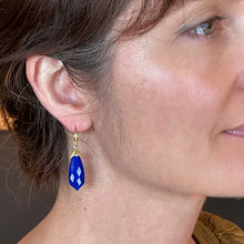 Faceted Pagoda Lapis Earrings