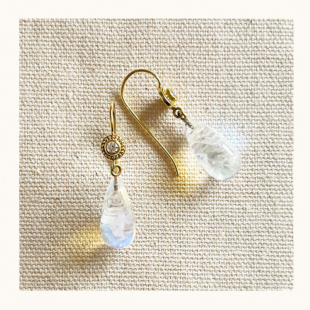 moonstone drop earrings