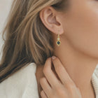 Rose-Cut Black Diamond Hoop Earrings