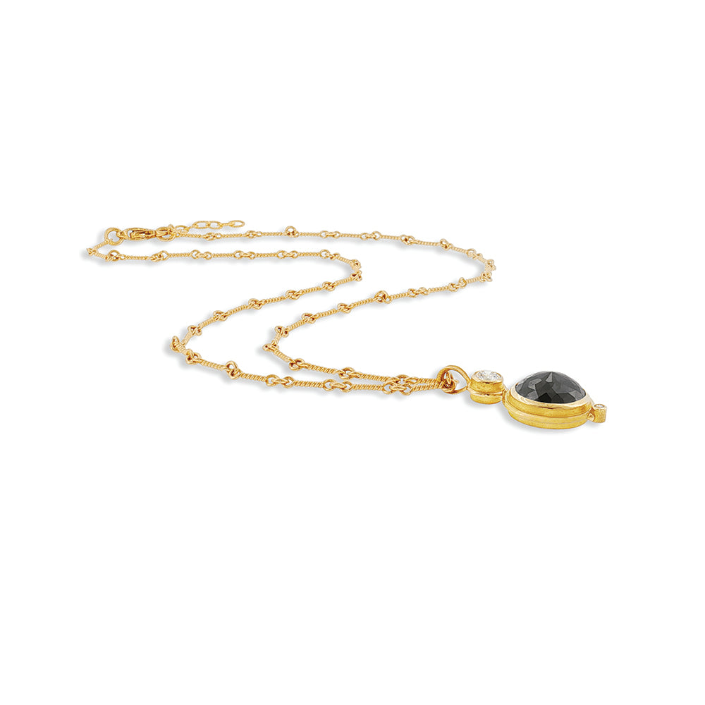 Rose Cut Black Diamond Pendant