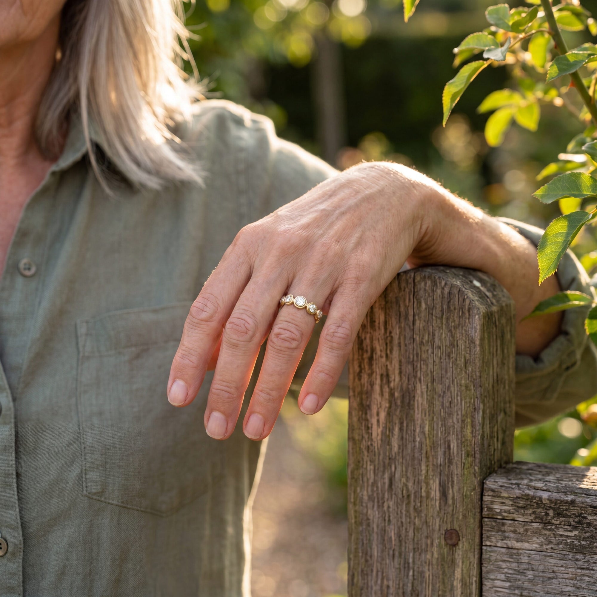 Desert Ring with White Diamonds