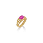 3 ribbon ruby ring