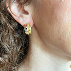 4 Ribbon Wrapped Hoop Earrings with Diamonds