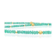 Faceted Emerald Bead Necklace