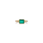 emerald cut emerald stacking ring